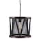 Cwi Lighting Parsh 1 Light Drum Shade Mini Chandelier With Pewter Finish 9954P13-1-101 - alternate 5